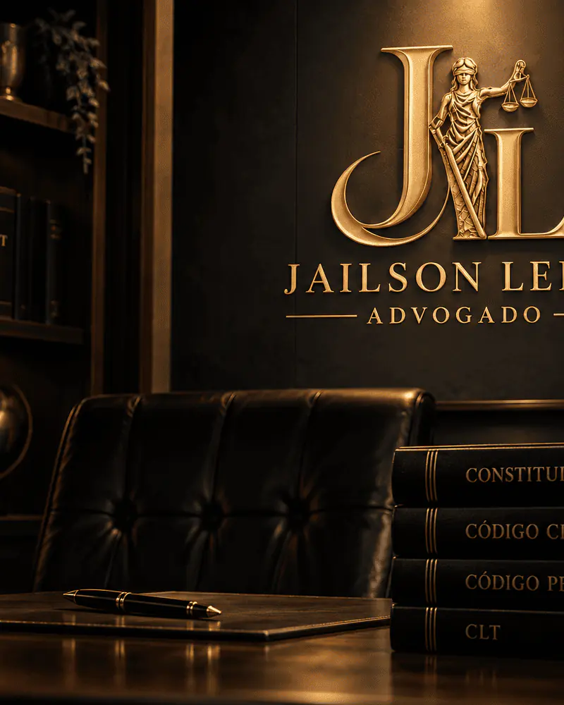 Ambiente profissional de escritório jurídico